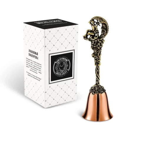 Колокольчик "Зодиак-Водолей" медь-латунь с чернением