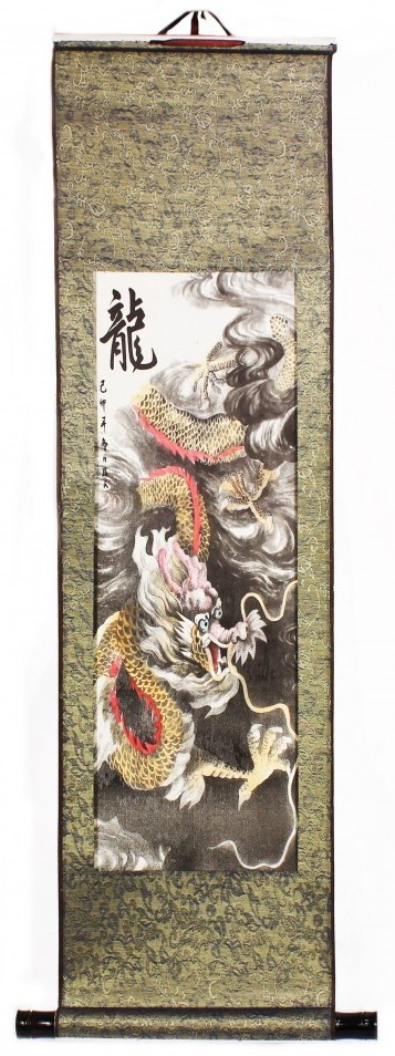 Настенное панно-свиток "Свирепый дракон"