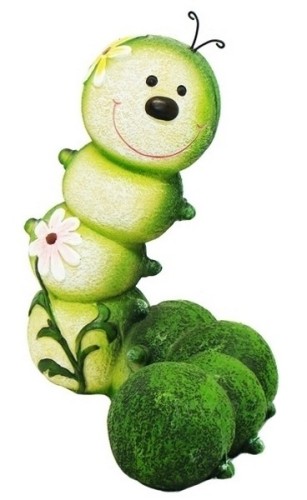 Фигурка садовая "Зеленая гусеница"