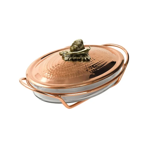 Утятница медная кованая "Чеснок"