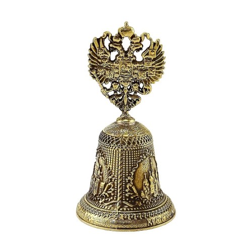 Колокольчик "Герб РФ Москва" латунный с чернением Колокольчик "Герб РФ Москва" латунный с чернением