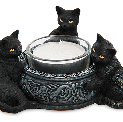 Статуэтка-подсвечник "Кошачье трио"