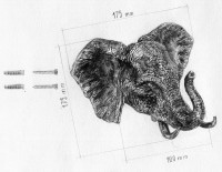 Декоративный крючок "Слон"