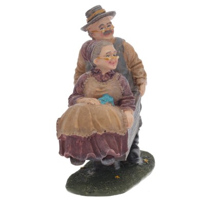 Фигурка декоративная "Бабушка с дедушкой", L15 W7 H15 см, 2в.