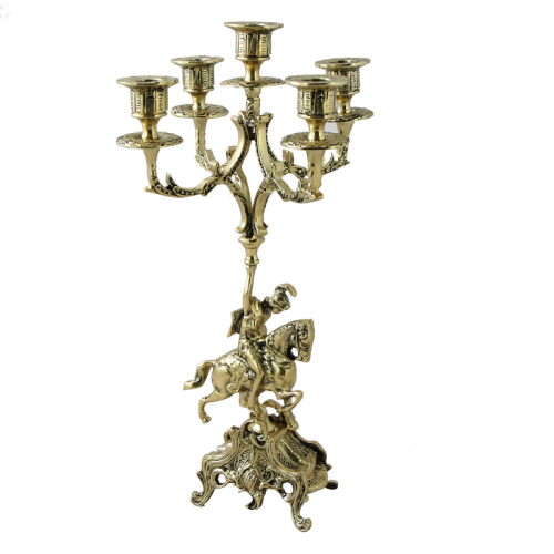 Канделябр Дон Луиш Кавалло 5-ти рожковый, золото