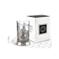 Набор для чая "Спасская башня" никелированный с чернением