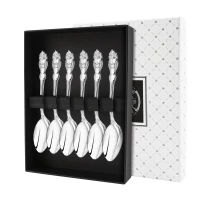 Набор кофейной ложки "Герб" посеребренный