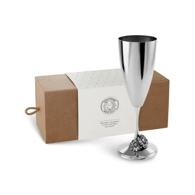 Фужер "Ромашка" посеребренный с чернением