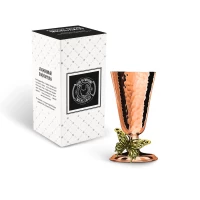 Рюмка "№4 Бабочка" медная кованая с чернью