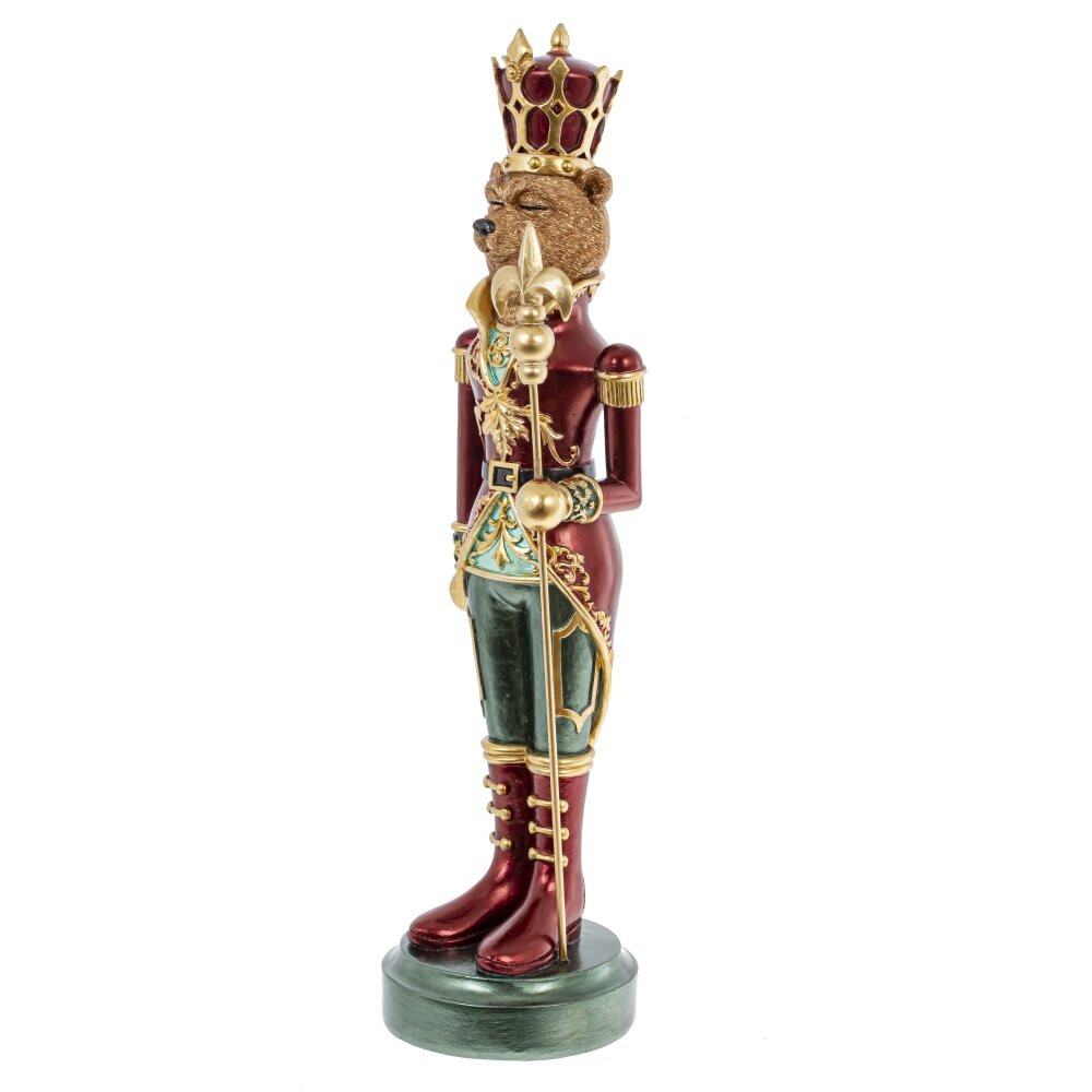 Фигурка декоративная "Солдатик-медведь", L10,5 W10,5 H41 см