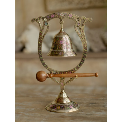 латунь резная CHUNIYA JALI тёмная цветная эмаль h-36 см