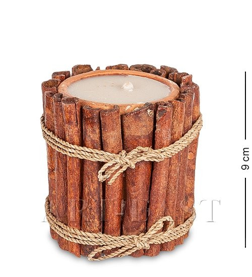 70-009 Подсвечник ТЕРРАКОТА со свечой  L