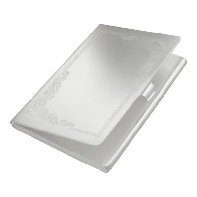 Визитница мельхиоровая с посеребрением "Узор"