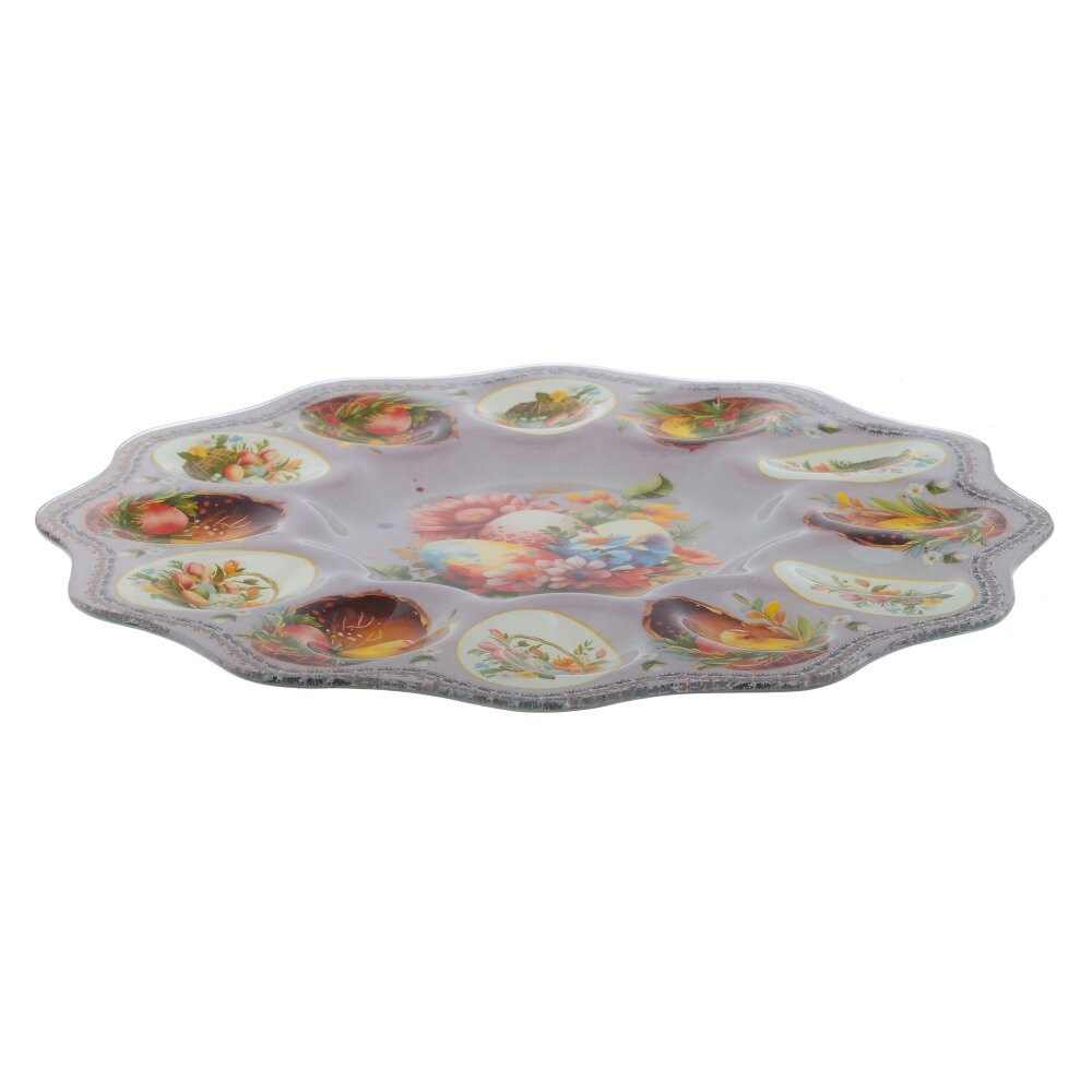 Тарелка для 12-ти яиц, L28 W28 H1 см