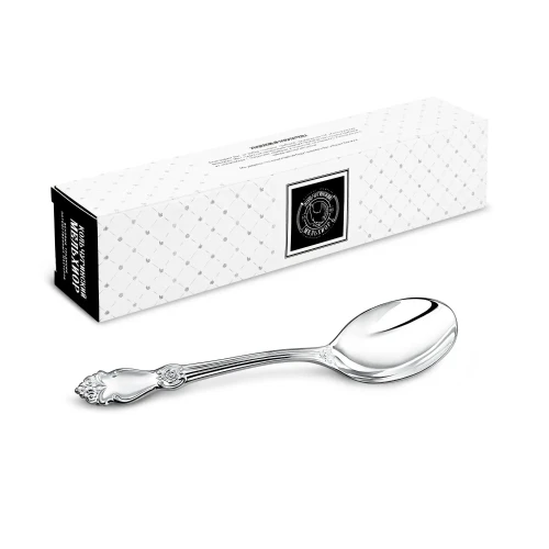 Ложка для салата "Серебряная роза" посеребренная