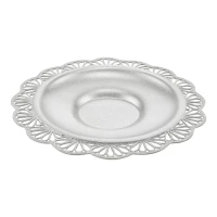 Чашка с блюдцем "Пробуждение" из мельхиора с посеребрением