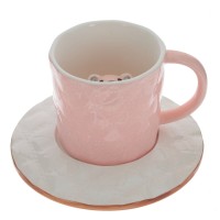 Кружка с блюдцем, 250 мл, L14 W14 H9 см, 4в.