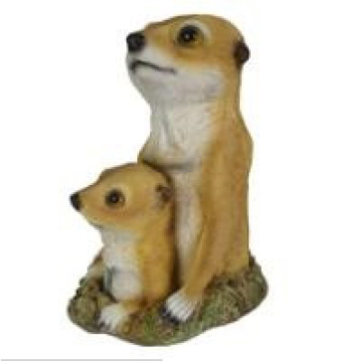 Декоративная садовая фигурка "Сурикаты в норке"                    