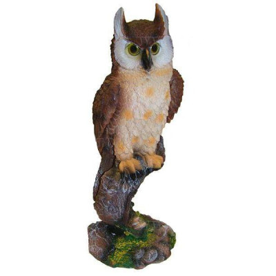 Декоративная садовая фигурка "Филин на коряге"