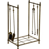 Дровница с каминными принадлежностями "Bronze"