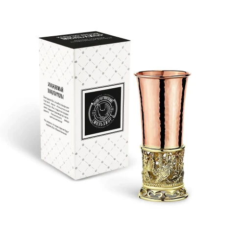 Стопка "Глухари" медная кованая с чернением Стопка "Глухари" медная кованая с чернением