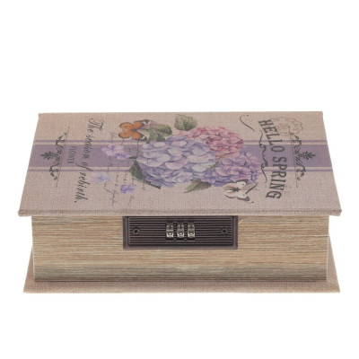 Шкатулка-книга с кодовым замком, L16 W7 H22,5 см
