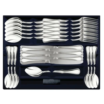 Набор столовый "№14": вилка, ложка, нож, чайная ложка 24 предмета (Серебро 925)