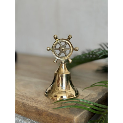 Колокольчик латунь резная полированная h-11,5 см