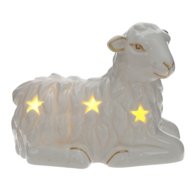 Фигурка декоративная с подсветкой (2хLR44) "Овечка", 2в., L11 W6,5 H9