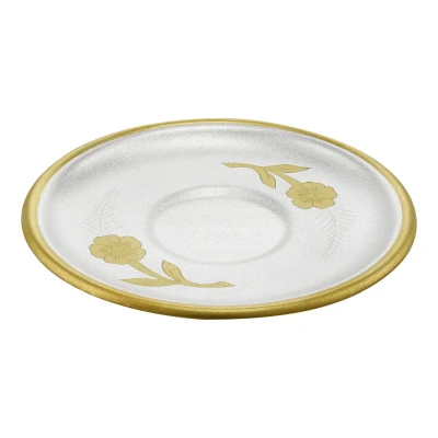 Чашка с блюдцем №6 из мельхиора с посеребрением