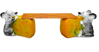 Скамейка "Мышата с сыром"