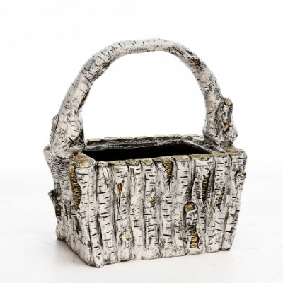 Садовое кашпо "Лукошко из бересты"      