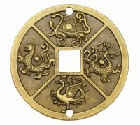 Декоративная монета "Священные животные" 5 шт.