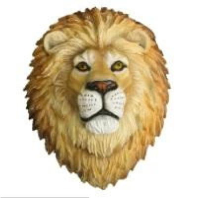 Навесная садовая фигурка "Голова рыжего льва"            