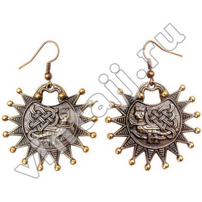 Серьги "Птица Сирин"