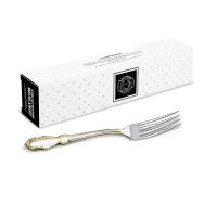 Вилка столовая "Лира" позолоченный рисунок