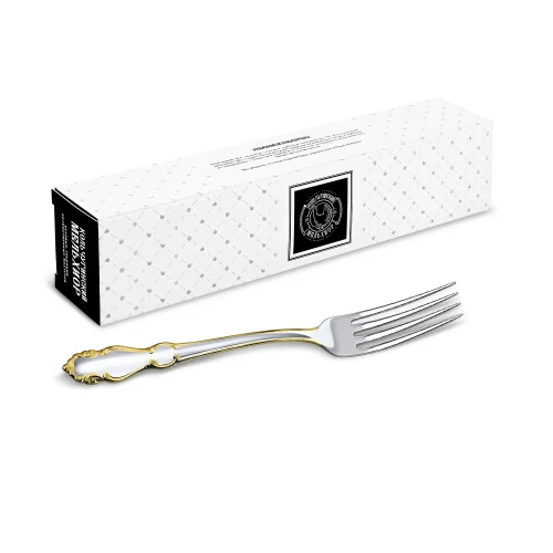 Вилка столовая "Лира" позолоченный рисунок Вилка столовая "Лира" позолоченный рисунок