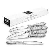 Набор десертных ножей "Серебряная роза" посеребренный