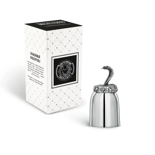 Рюмка "Змея" посеребренная с черн