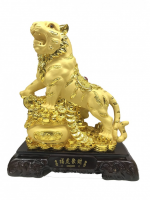 Декоративная статуэтка "Тигр на вазе с золотом" 