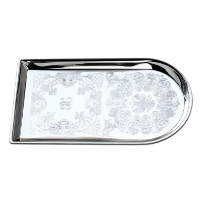 Поднос для чая хромированный