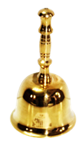 Колокольчик латунь резная полированная h-10 см