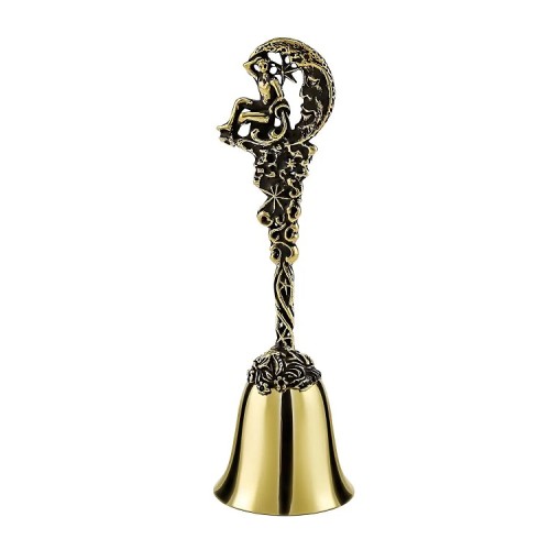 Колокольчик "Зодиак-Водолей" латунный с чернением