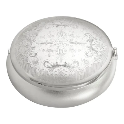 Шкатулка "Цветение" из мельхиора с посеребрением