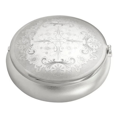 Шкатулка "Цветение" из мельхиора с посеребрением