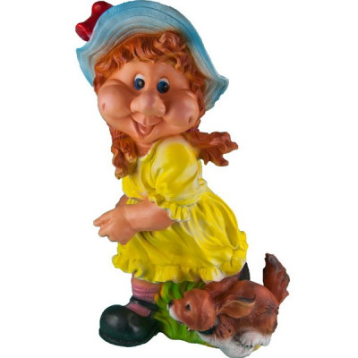 Декоративная садовая фигурка "Девочка со щенком"