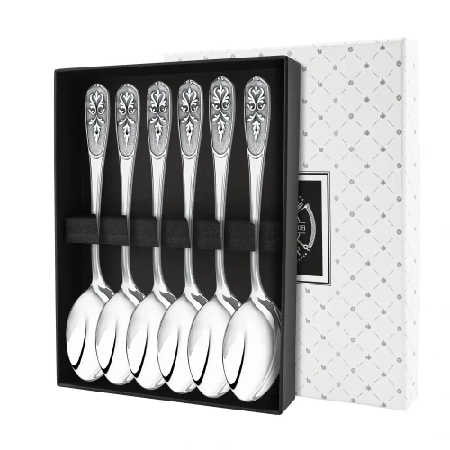 Набор чайной ложки "Визирь" посеребренный с чернением