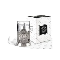 Набор для чая "ЛДПР" никелированный с чернением