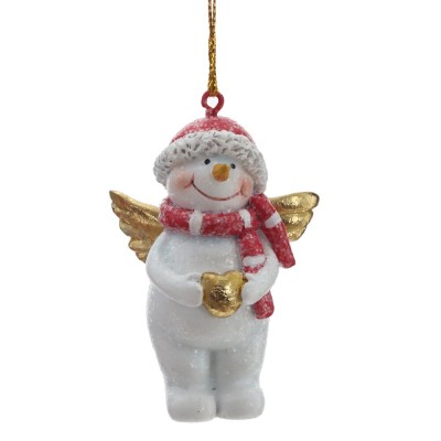 Фигурка декоративная подвесная "Снеговик", 2в., L4,5 W3,5 H6,5