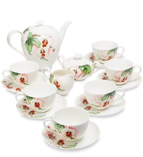 JS-36 Чайный сервиз на 6 персон "Королевская орхидея" (Pavone)